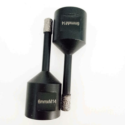 6mm M14 Vacuum Brazed Core Drill Bit For Tile With Plastic Sleeve